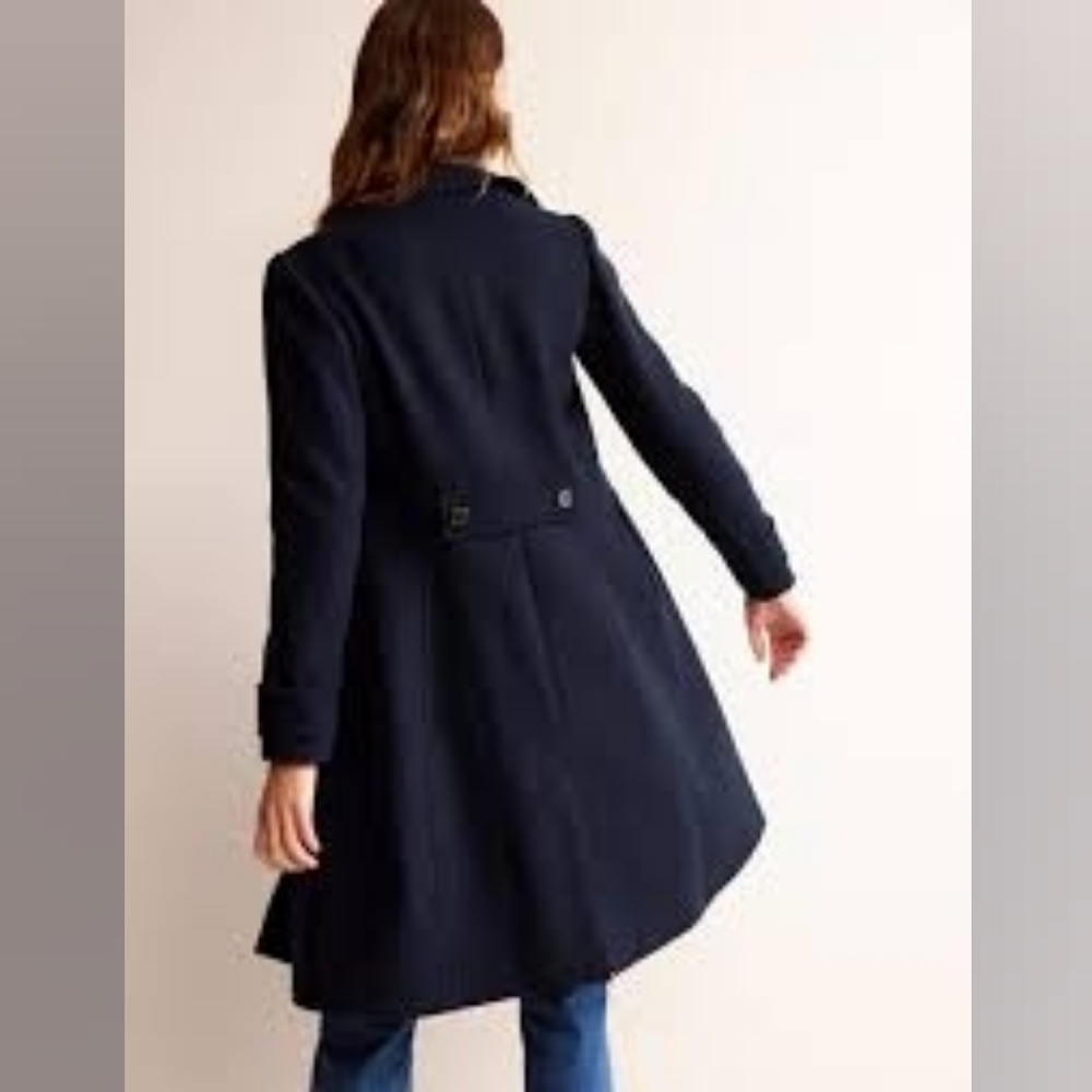 Boden Navy Durham Wool Collared Coat, 14R - Picture 2 of 9